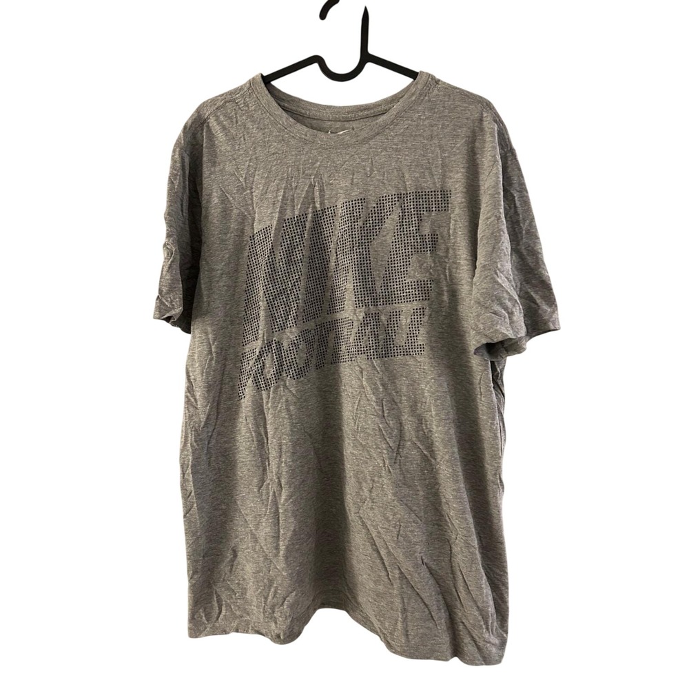 Nike Football T-Shirt Mens Large Gray Excellent Athletic Cut Graphic Tee - Picture 2 of 7